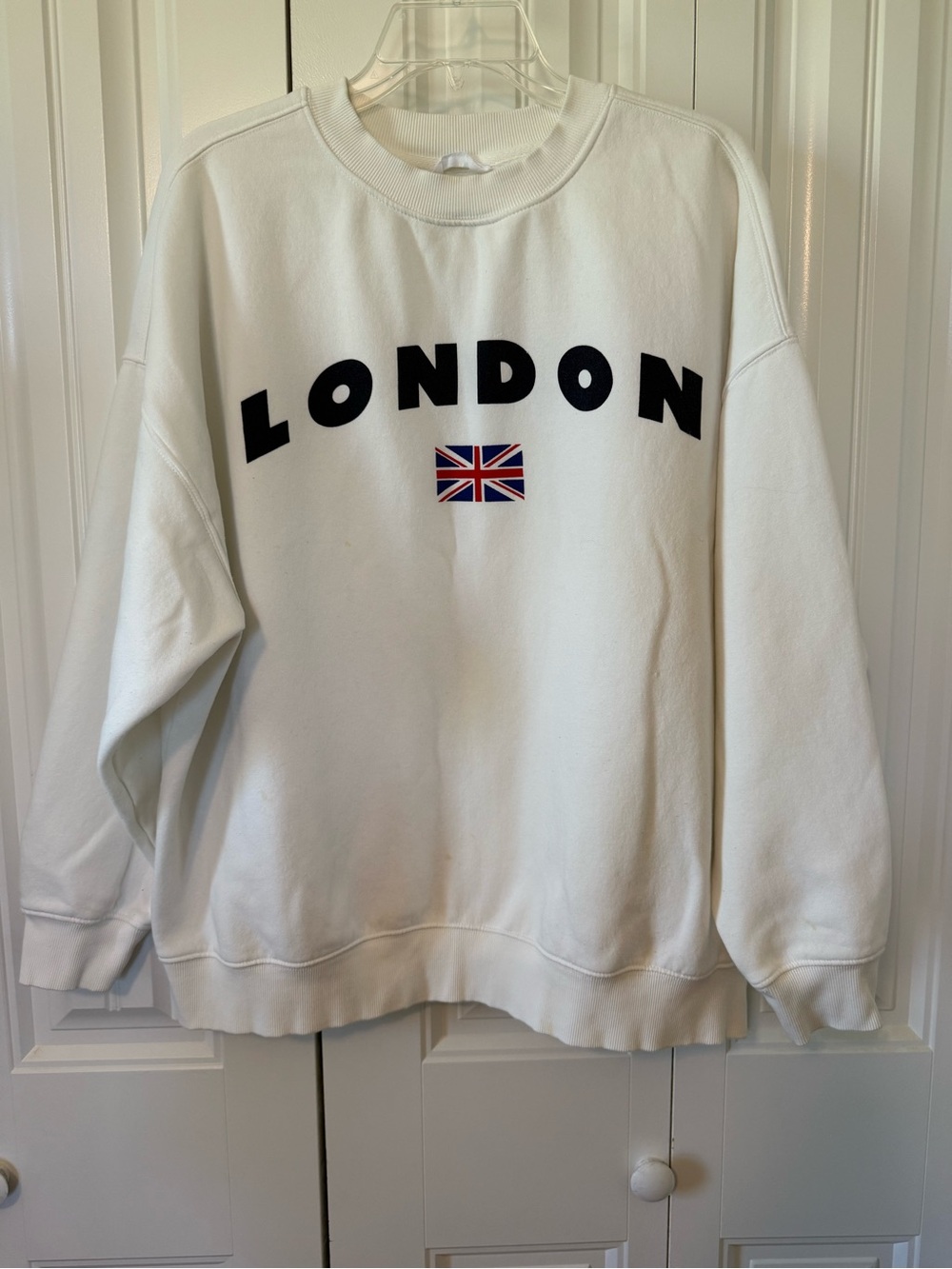 Primark White London Graphic Sweatshirt with Union Jack
